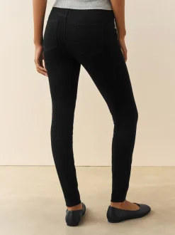 Black/ Rinse Blue/ Grey Full Length Jersey Denim Leggings 3 Pack