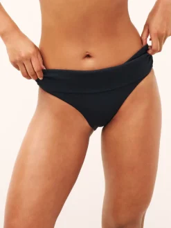 Black Roll Top Bikini Bottoms