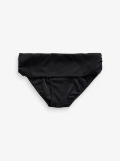 Black Roll Top Bikini Bottoms
