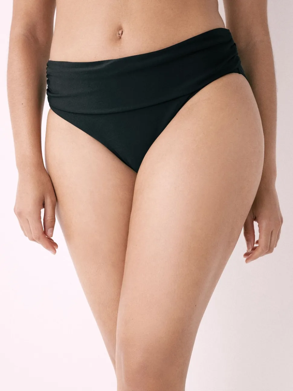 Black Roll Top Bikini Bottoms