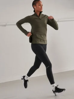 Black Running Leggings with Pocket