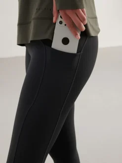 Black Running Leggings with Pocket