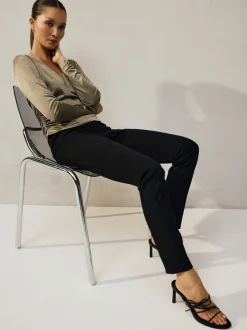 Black Sculpting Military Trousers