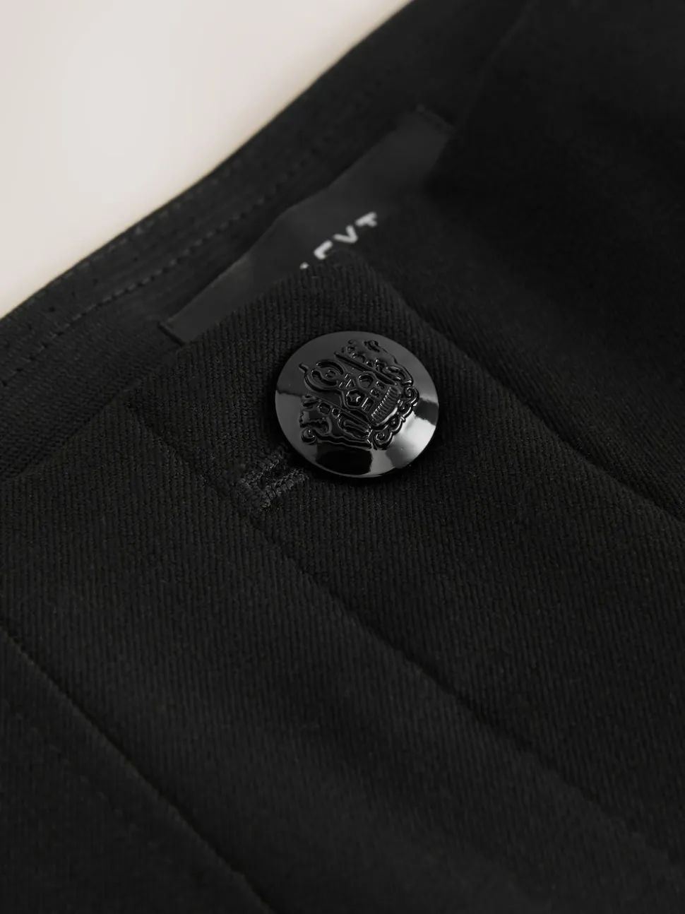 Black Sculpting Military Trousers