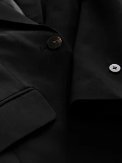 Black Sculpting Single Breasted Tailored Blazer