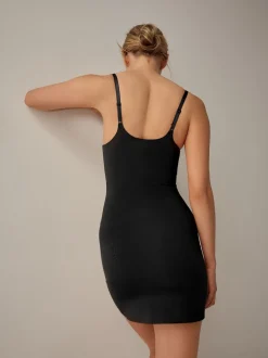 Black Shaping Medium Control Premium Cotton Wear Your Own Bra Slip