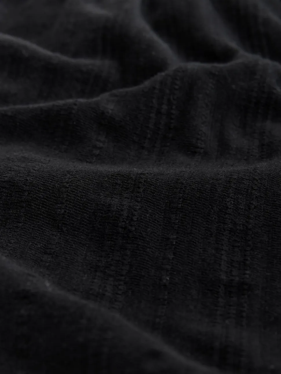 Black Shirred Jersey Shorts