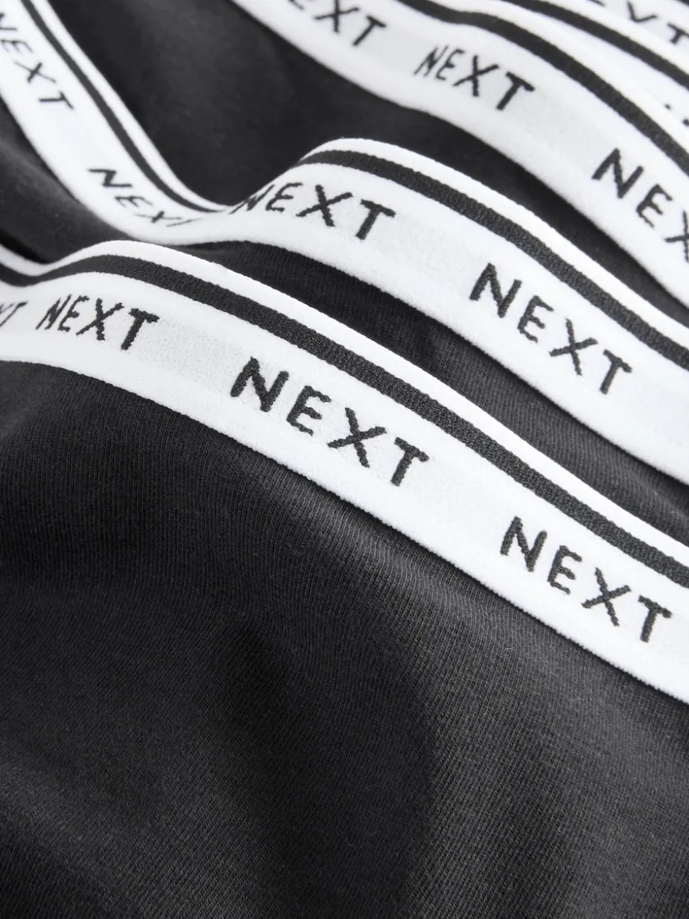 Black Short Cotton Logo Knickers 7 Pack