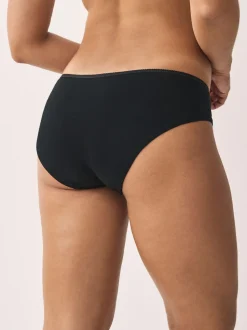 Black Short Cotton Rich Knickers 5 Pack