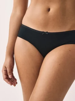 Black Short Cotton Rich Knickers 5 Pack
