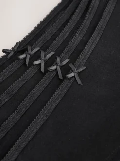 Black Short Cotton Rich Knickers 5 Pack
