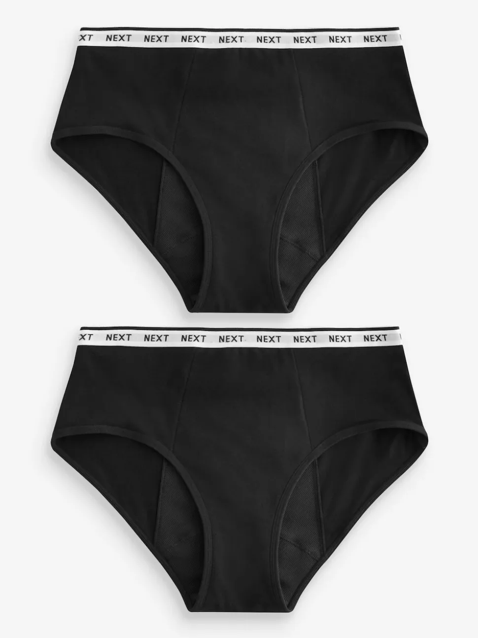 Black Short Heavy Flow Period Knickers 2 Pack