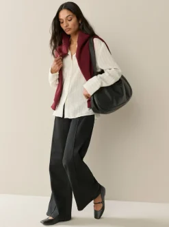 Black Slim Lift and Shape Wide Leg Jeans