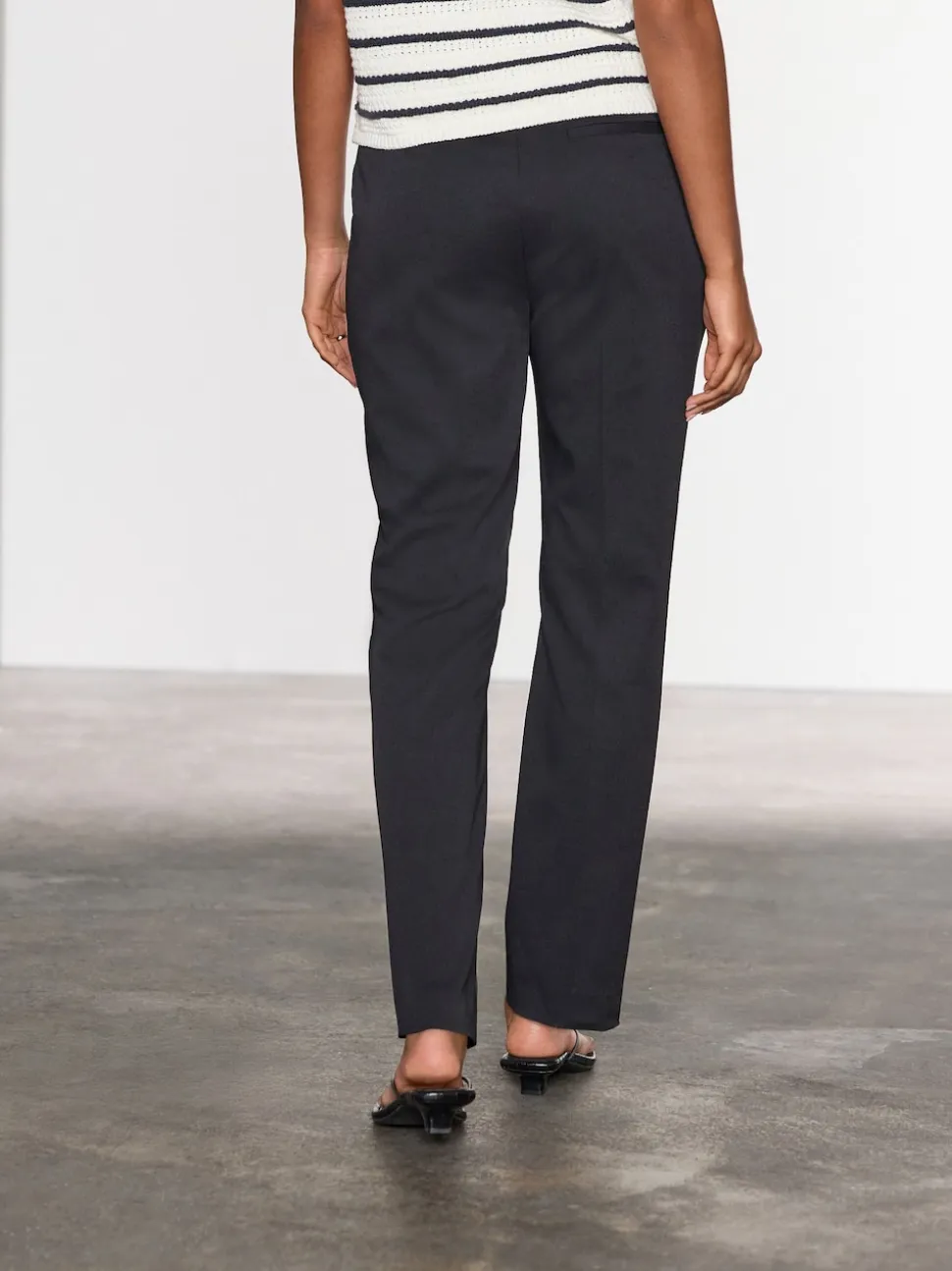 Black Slim Tailored Trousers