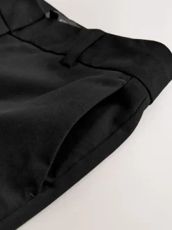 Black Slim Tailored Trousers With Wool