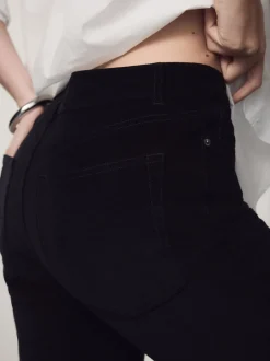 Black Slim Velvet Cord Jeans