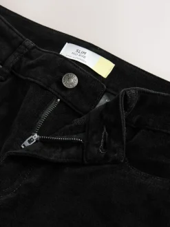 Black Slim Velvet Cord Jeans