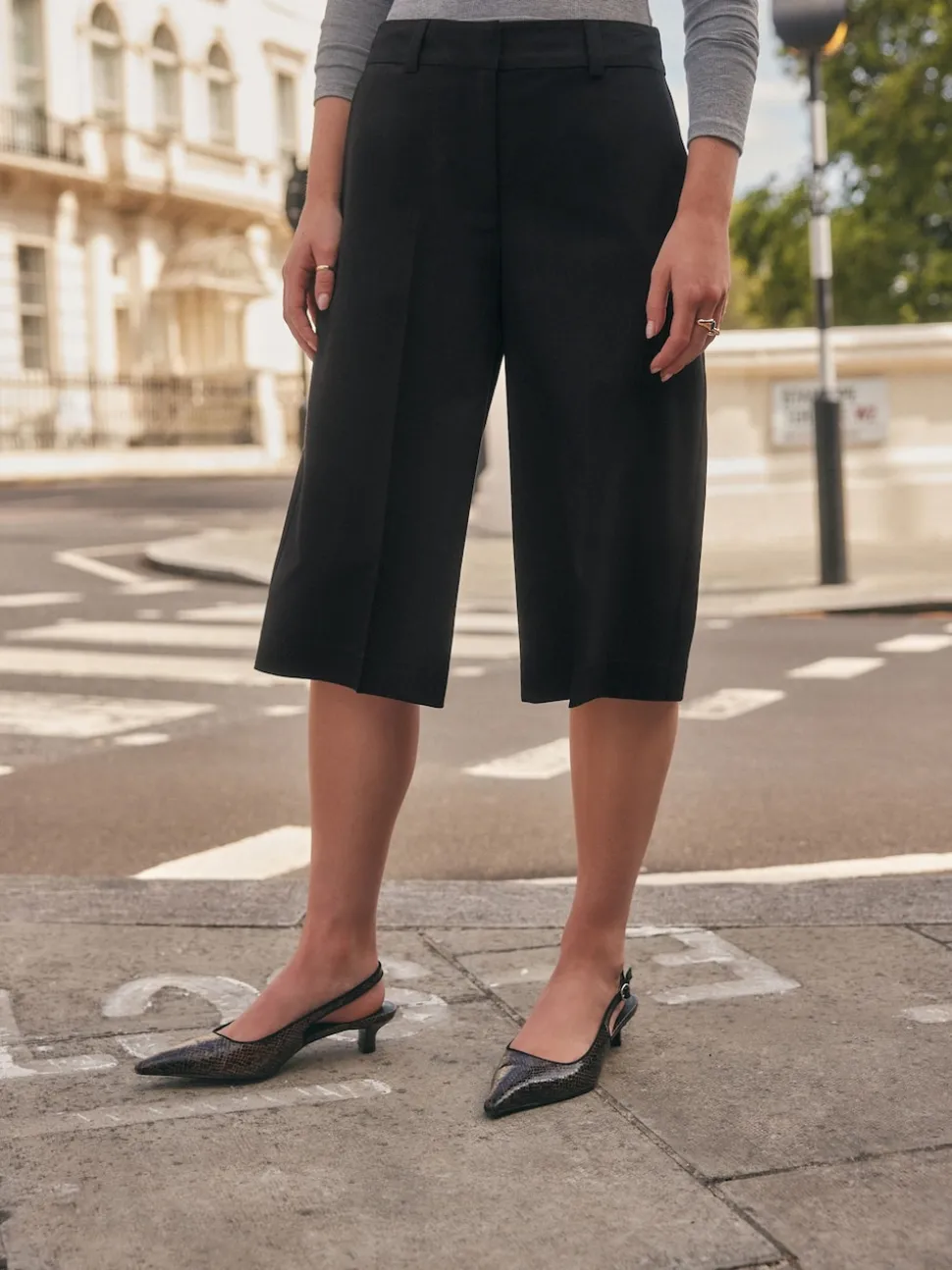 Black Smart Longline Shorts
