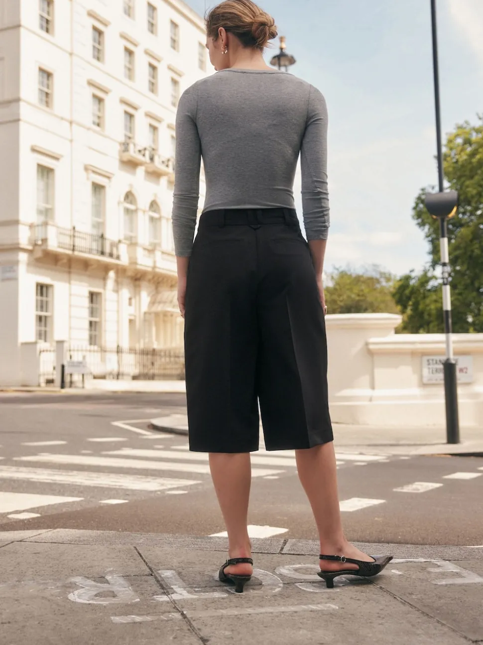 Black Smart Longline Shorts