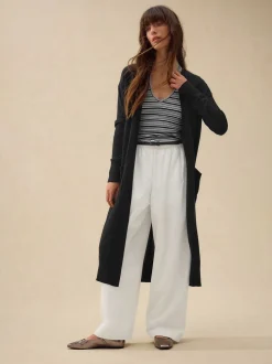 Black Soft Touch Cotton Rich Longline Cardigan