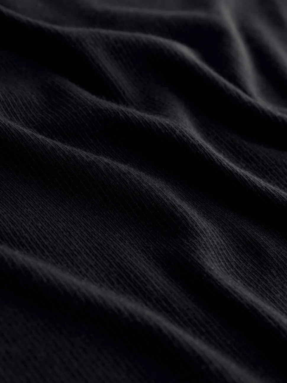 Black Soft Touch Lightweight Ribbed Long Sleeve T-Shirt with TENCEL™ Lyocell