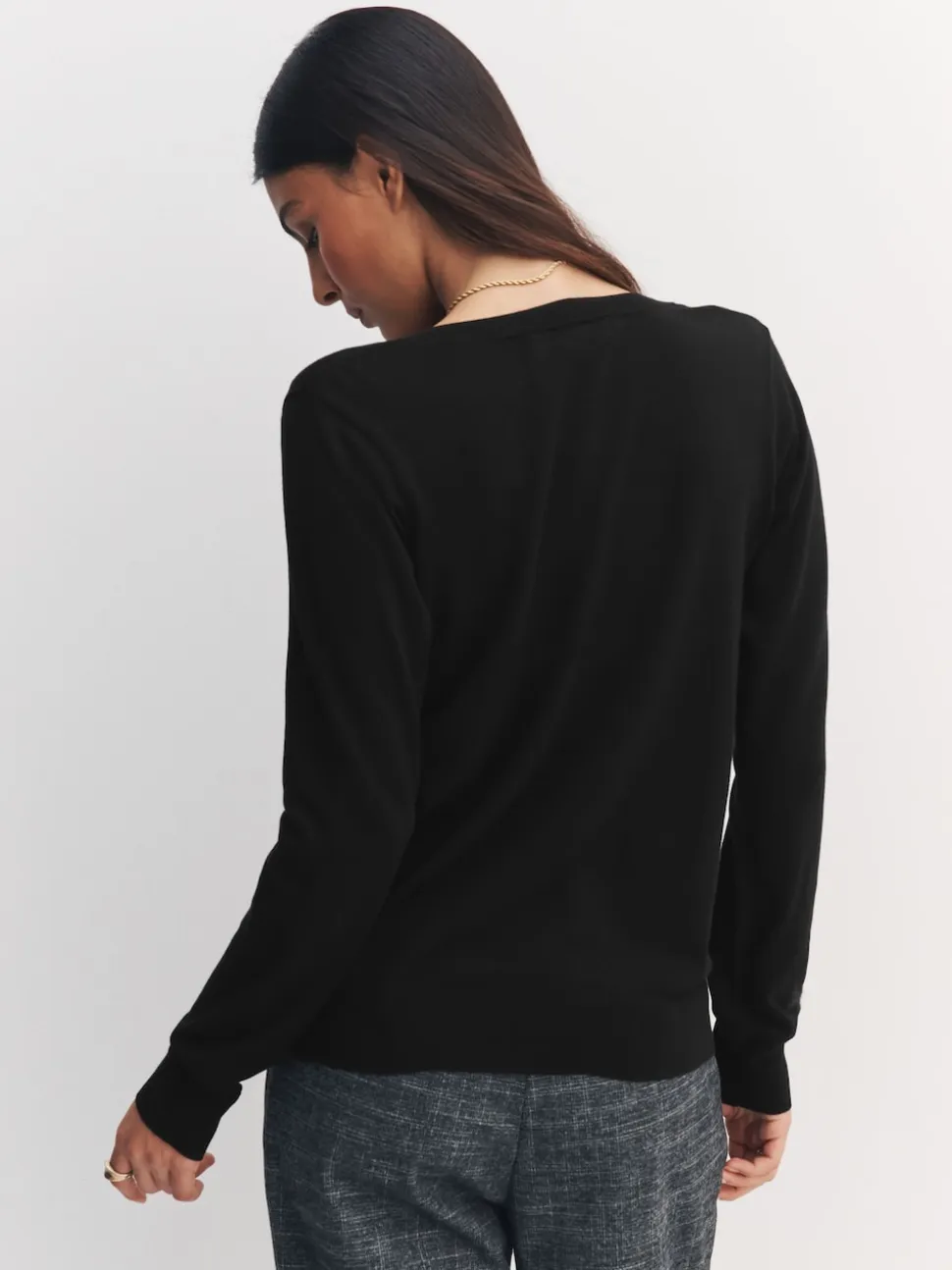 Black Soft Touch V-Neck Cotton Rich Jumpers 2 Pack