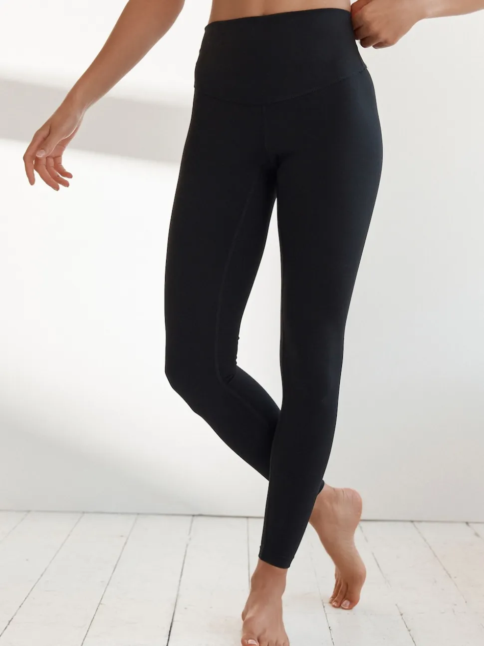 Black Sports Dry Tech Tummy Control High Waist Full Length Legging