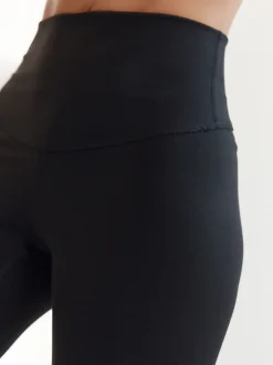 Black Sports Dry Tech Tummy Control High Waist Full Length Legging