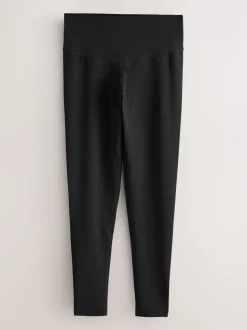Black Sports Dry Tech Tummy Control High Waist Full Length Legging