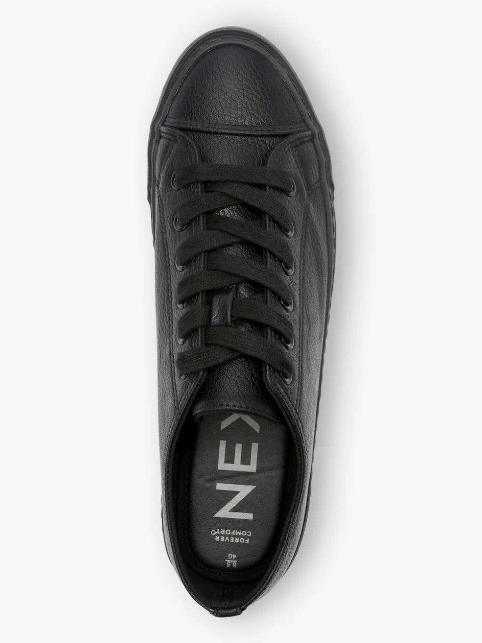 Black Standard Fit Patent Baseball Trainers