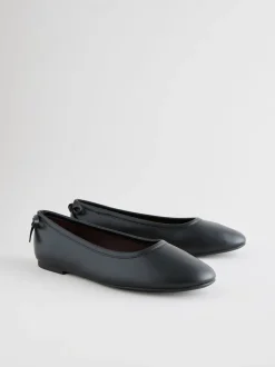 Black Standard/Wide Fit Ballerina Shoes