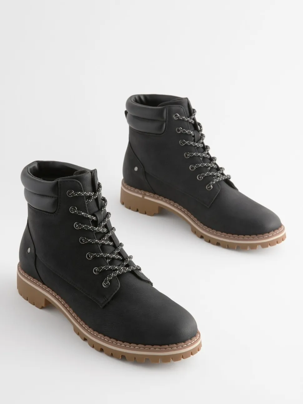 Black Standard/Wide Fit Forever Comfort® Casual Lace-Up Ankle Boots