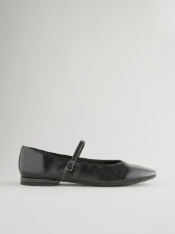 Black Standard/Wide Fit Round Toe Mary Jane Shoes