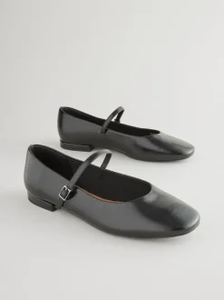 Black Standard/Wide Fit Round Toe Mary Jane Shoes