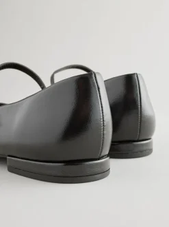 Black Standard/Wide Fit Round Toe Mary Jane Shoes