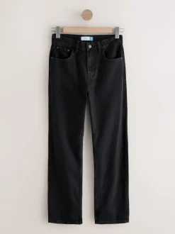 Black Straight Leg Jeans