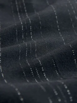 Black Striped Flared Trousers