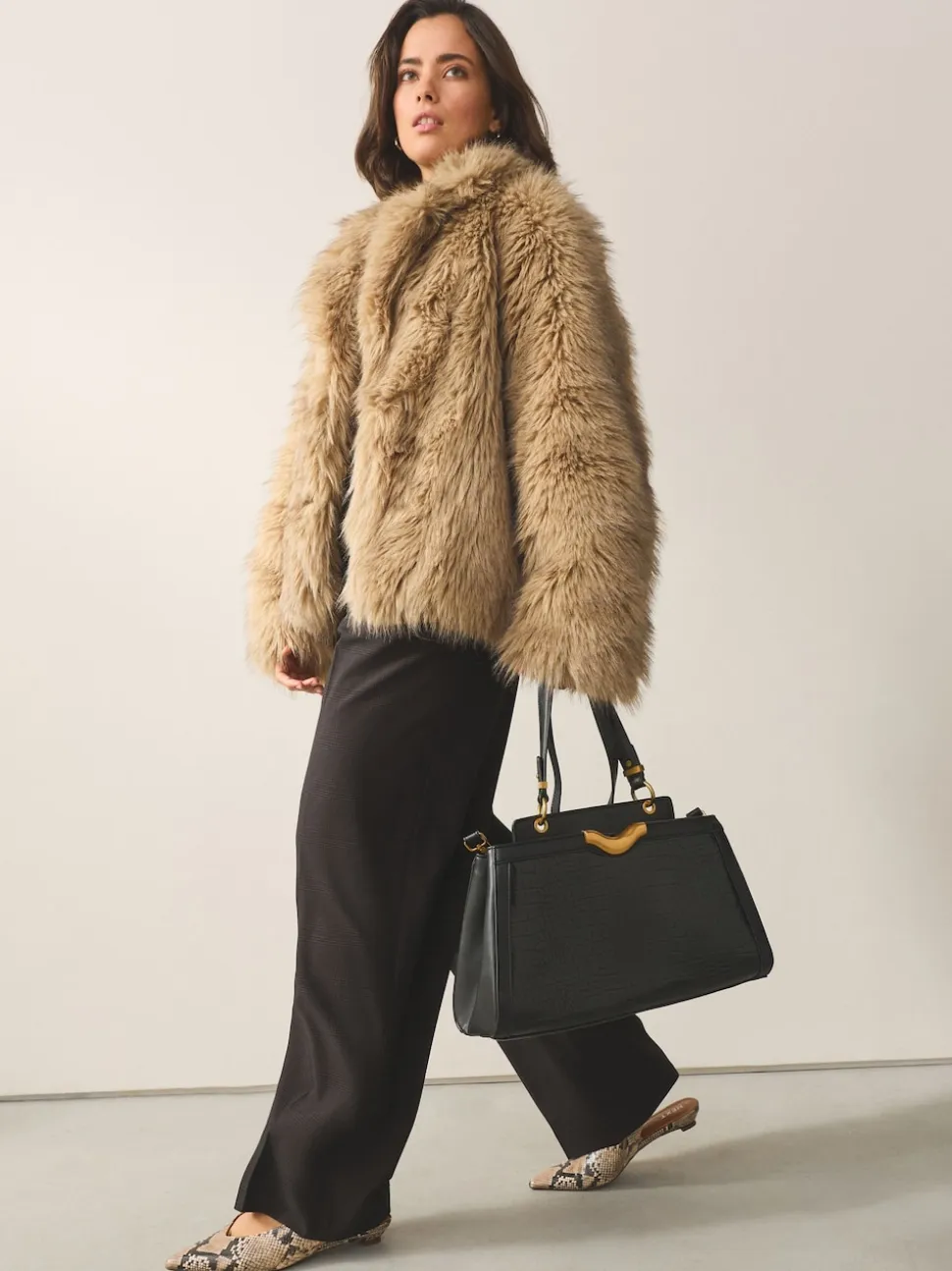 Black Structured Tote Bag