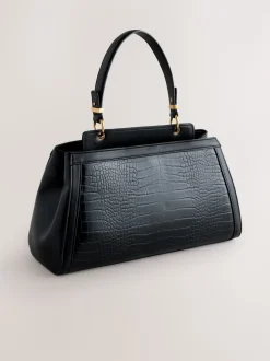 Black Structured Tote Bag