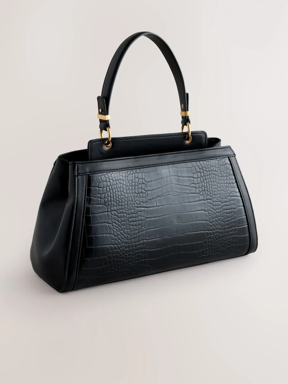 Black Structured Tote Bag
