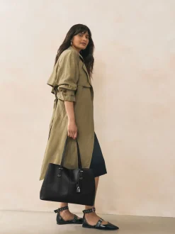 Black Structured Tote Bag