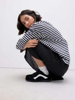 Black Suede Forever Comfort® Leather Slimsole Lace-Up Trainers