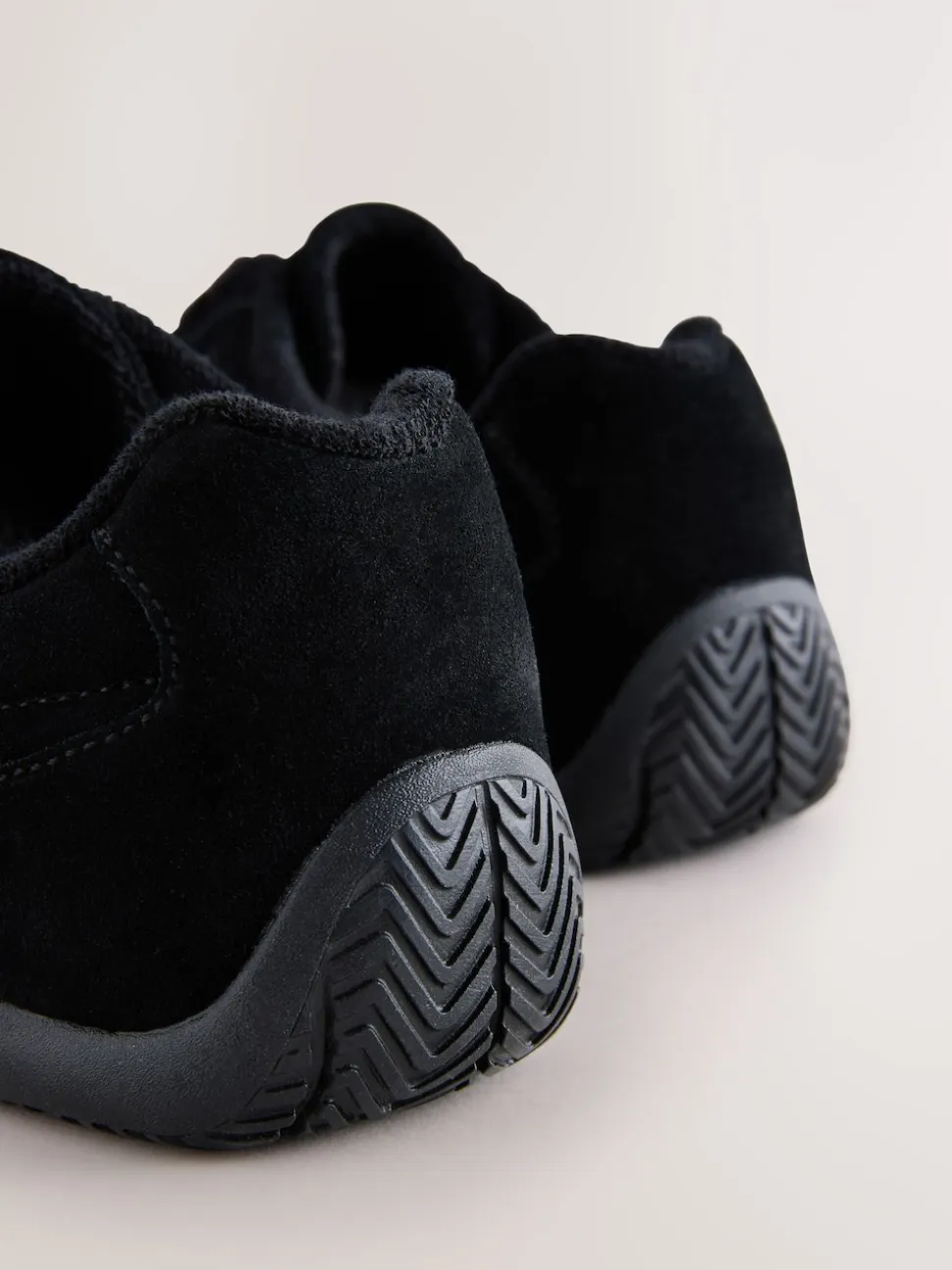 Black Suede Forever Comfort® Leather Slimsole Lace-Up Trainers