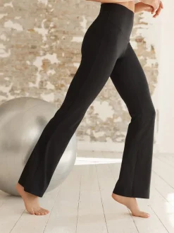 Black Supersoft Dry Tech Flared Yoga Sports Leggings
