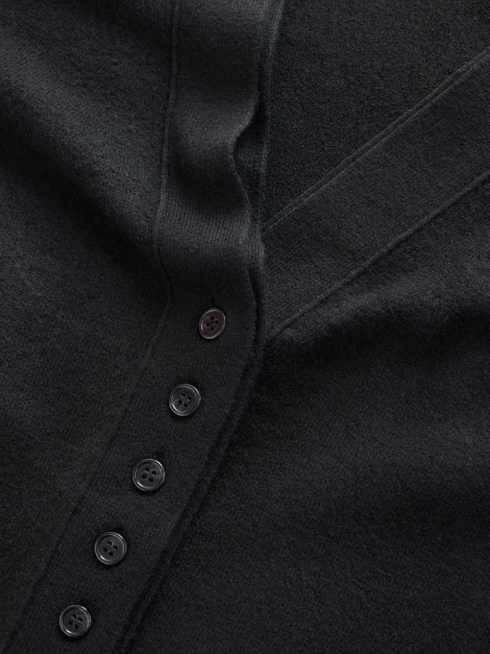 Black Supersoft V-Neck Cardigan With Pockets