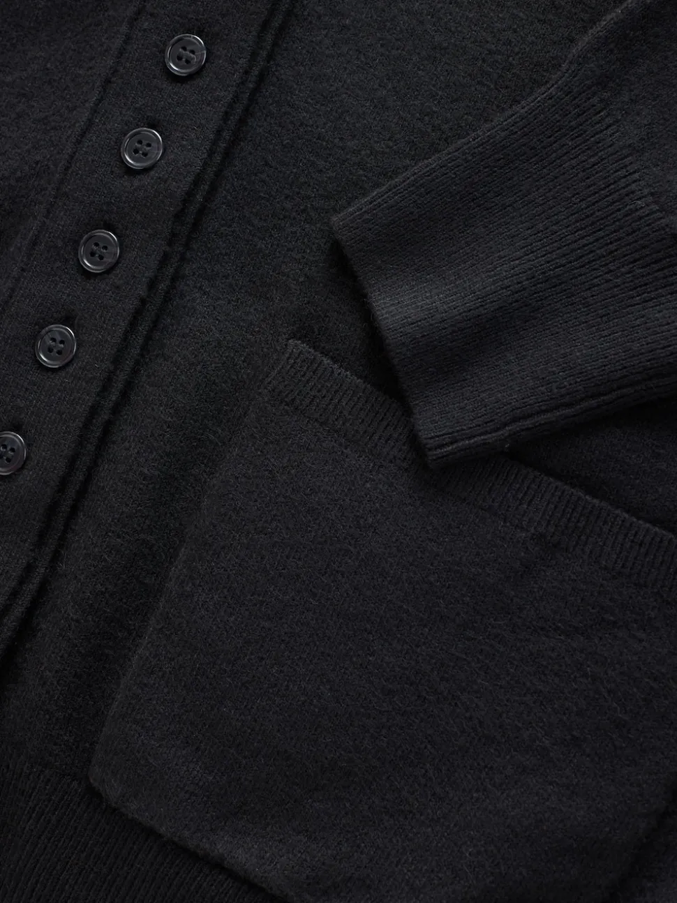 Black Supersoft V-Neck Cardigan With Pockets
