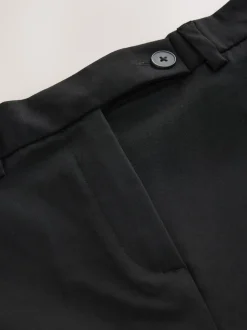 Black Tailored Bootcut Trousers With Wool