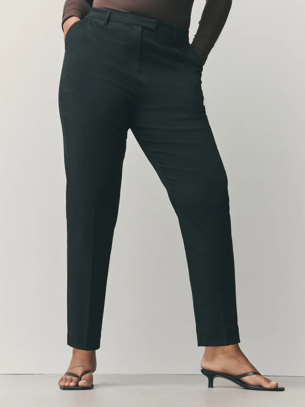 Black Tailored Hourglass Slim Trousers