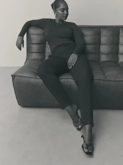 Black Tailored Hourglass Slim Trousers