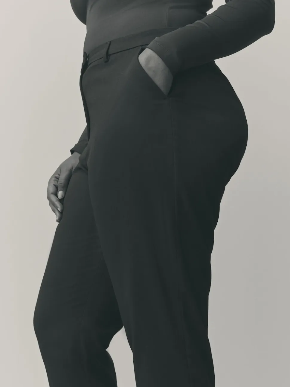 Black Tailored Hourglass Slim Trousers